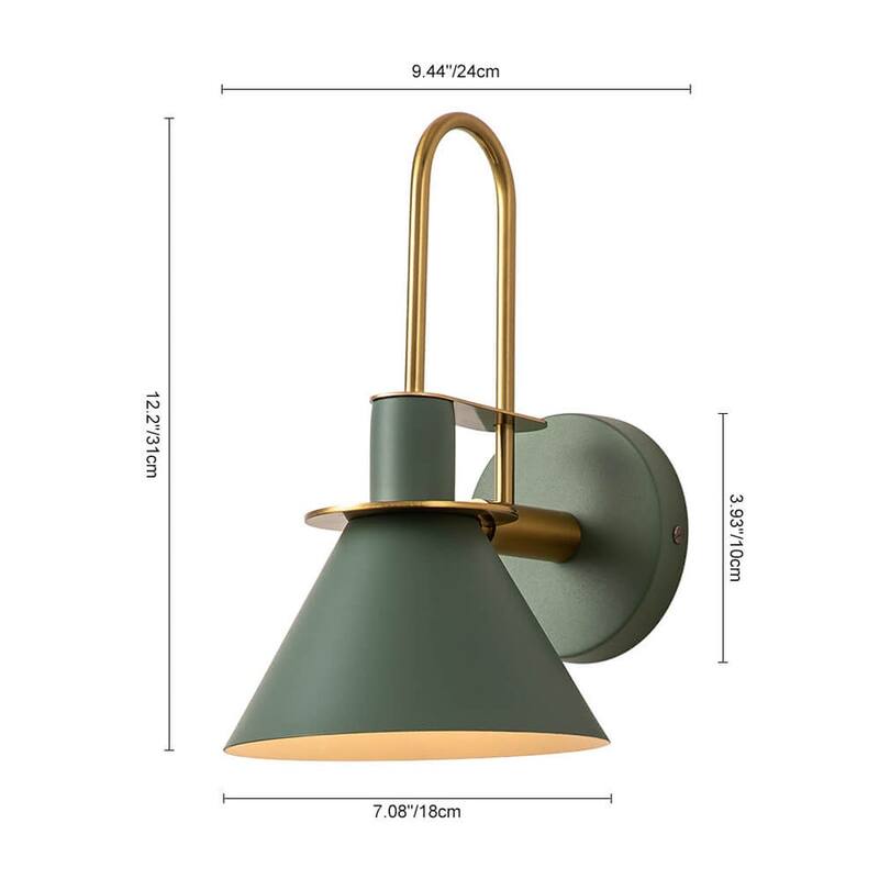 Mid-century Modern 1-Light Cone Wall Sconce - 7in Bedroom Light