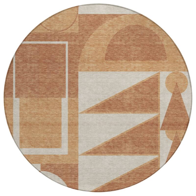 Machine Washable Indoor/ Outdoor Modern Crowley Chantille Rug