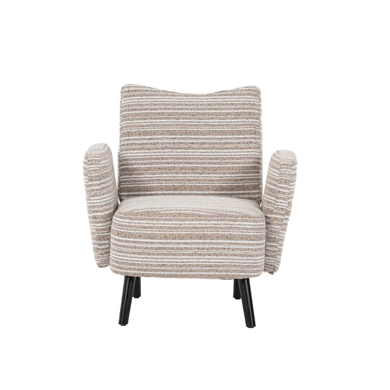 Modern style armchair with sanded fabric