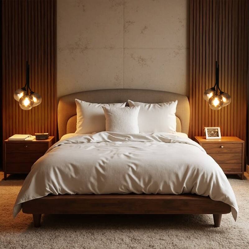 3-Light Contemporary Handcrafted Mirror Glass Pendant - 15.8 in