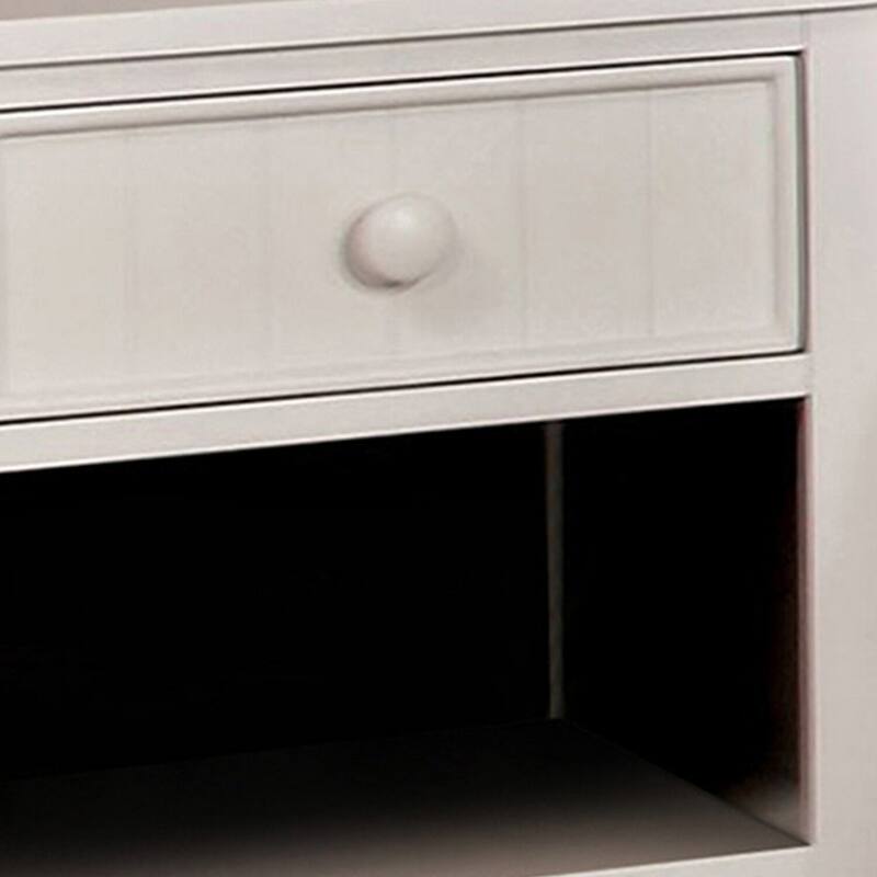 White 1 Drawer 19 in. W Nightstand with Sturdy Hardware and Ample Storage
