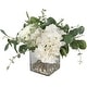 preview thumbnail 1 of 2, Uttermost 60216 Rosewood 13" Tall Glass Faux Flora Planter Clear