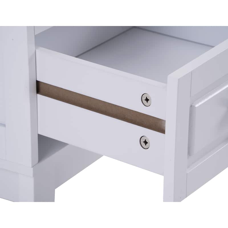 Royalcraft's 2 Pcs Bedroom Nightstands 2-Drawer Storage Floor Cabinet