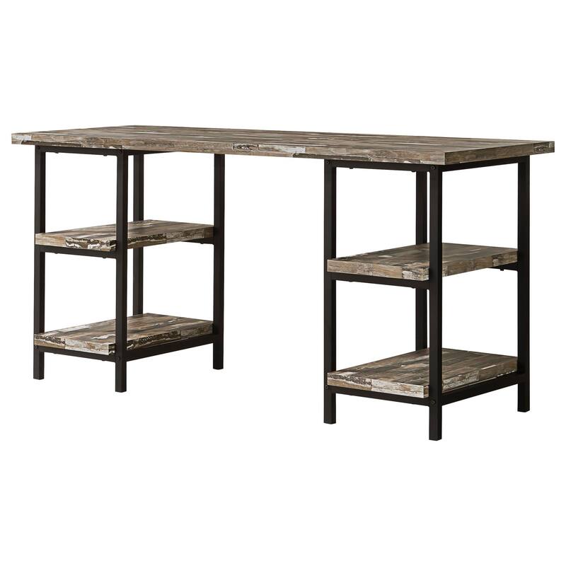 Rustic Writing Desk Metal Frame - Home Office Desk, Computer Desk, Workstation, 59" Wide Desk