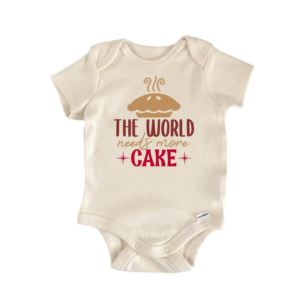 The World Needs More Cake Baking - Baby Boy Girl Clothes Bodysuit Funny Cute
