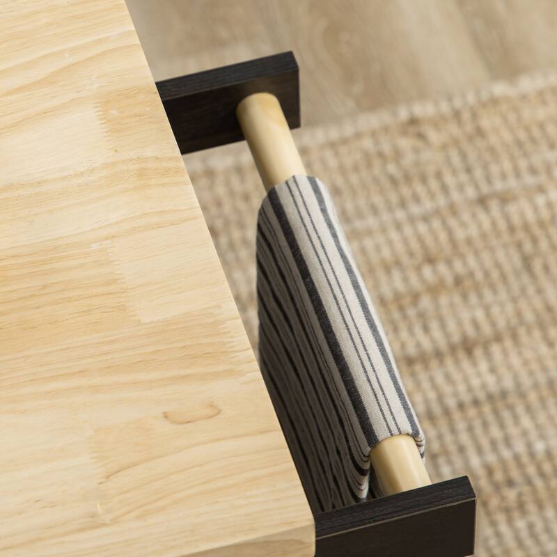 Modern Rolling Kitchen Island Cart With Spice Rack(no include stool)