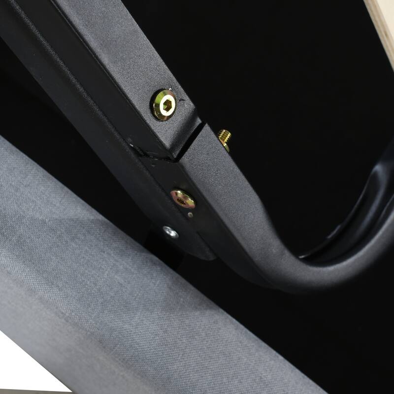 Twin Size Upholstered Platform Bed with a Hydraulic Storage System