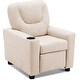 preview thumbnail 30 of 42, Mcombo Kids Recliner Chair Armrest Sofa for Toddlers Faux Leather Cream