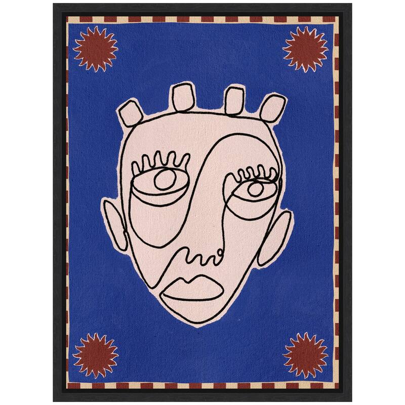Kate and Laurel Sylvie Under The Sun 4 Framed Canvas by Shatha Al Dafai