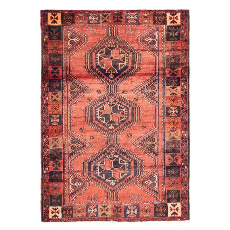 ECARPETGALLERY Hand-knotted Melis Vintage Dark Copper Wool Rug - 5'9 x 7'11