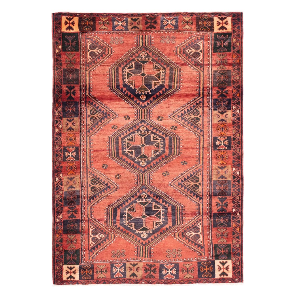ECARPETGALLERY Hand-knotted Melis Vintage Dark Copper Wool Rug - 5'9 x 7'11