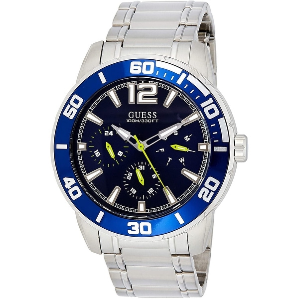 Guess Men's W1249G2 Trek Stainless Steel Watch With Blue Diel - 1 Size. Opens flyout.