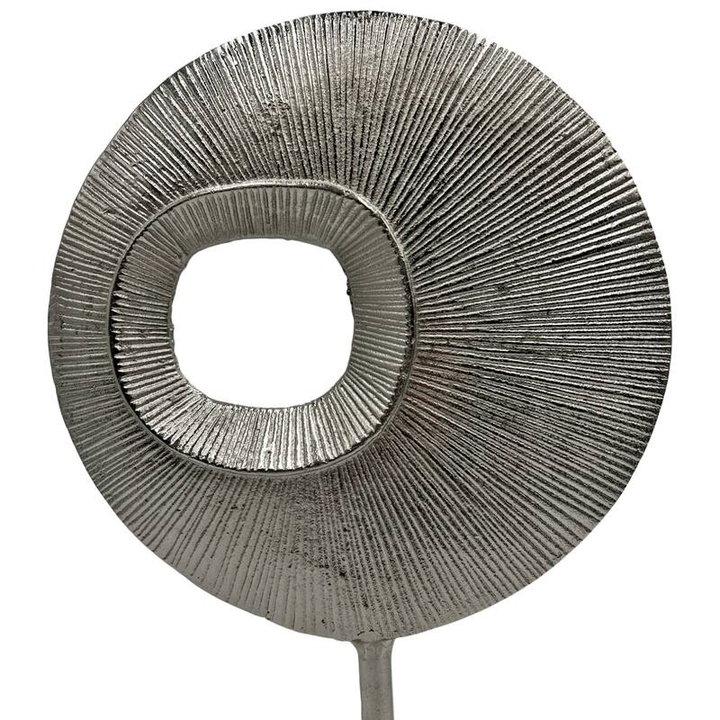 Decorative Handmade Aluminum 19 inch Modern Eyeball Mirror Sculpture - 12.5 x 5 x 19 in