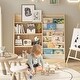 preview thumbnail 2 of 5, 4 Tier Kids Bookshelf Baby Toddler Book Rack Children Bookcase Toy Storage Organizer with 6 Sling Adjustable Shelf