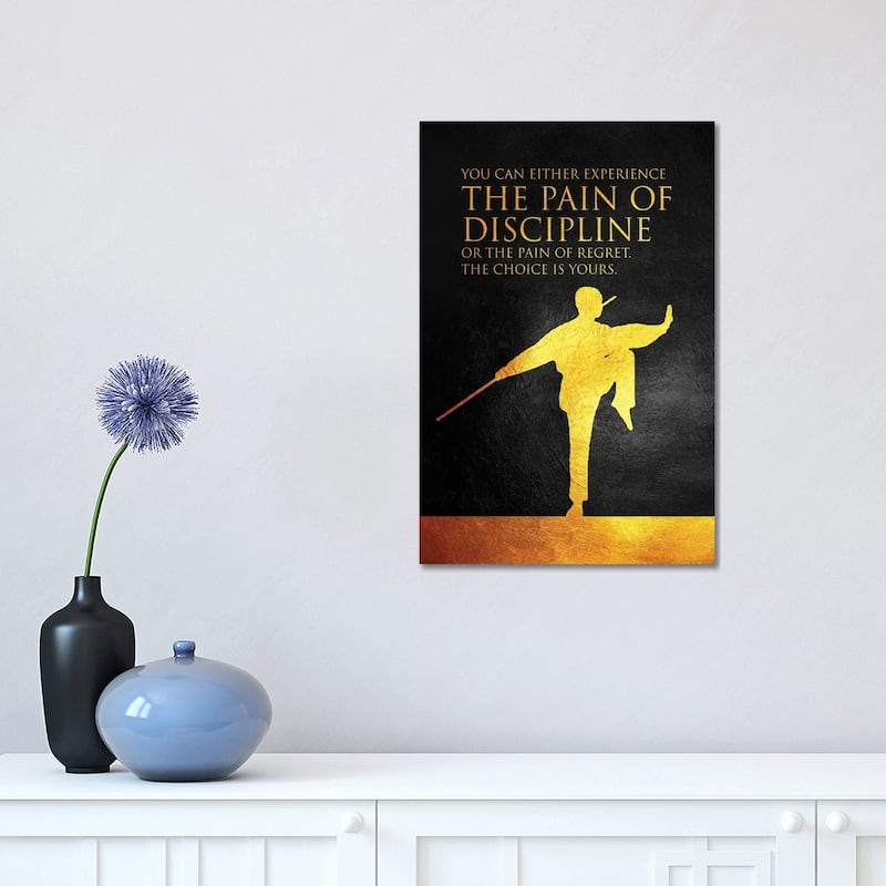 iCanvas "The Pain Of Discipline" by Adrian Baldovino Canvas Print - 18x12x1.5