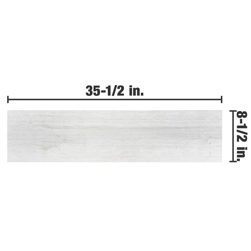 Merola Tile Llama White 8-1/2" x 35-1/2" Porcelain Floor and Wall Tile