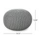 Abena Knitted Cotton Pouf by Christopher Knight Home