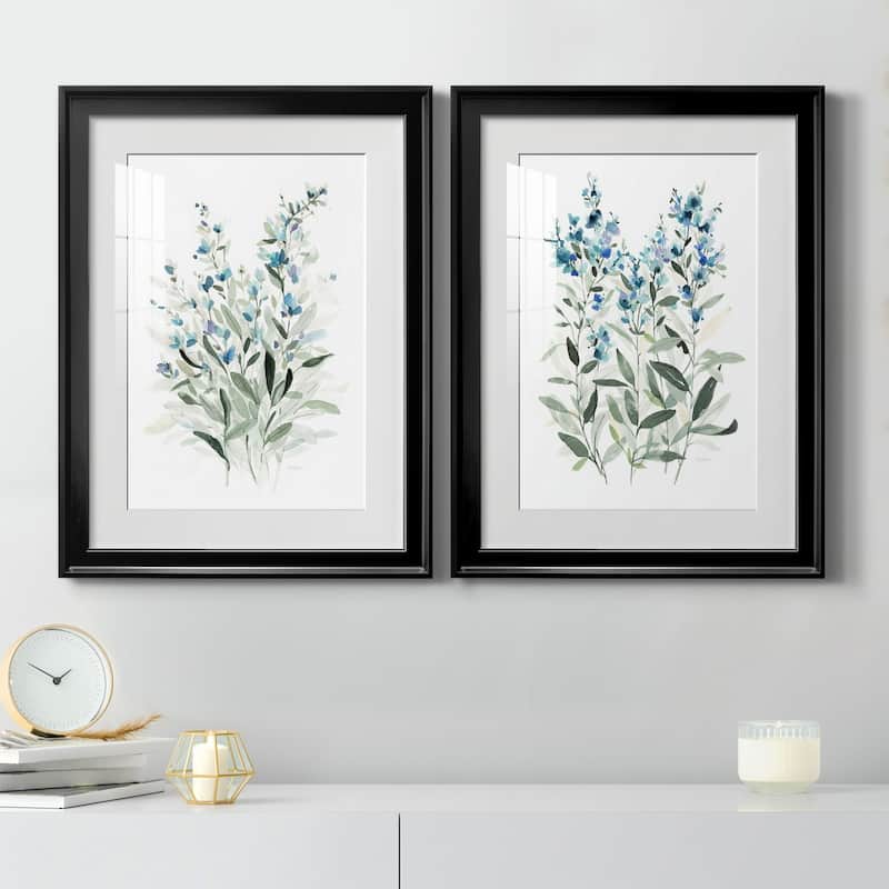 Delicate Blue Botanical I Premium Framed Print - Ready to Hang