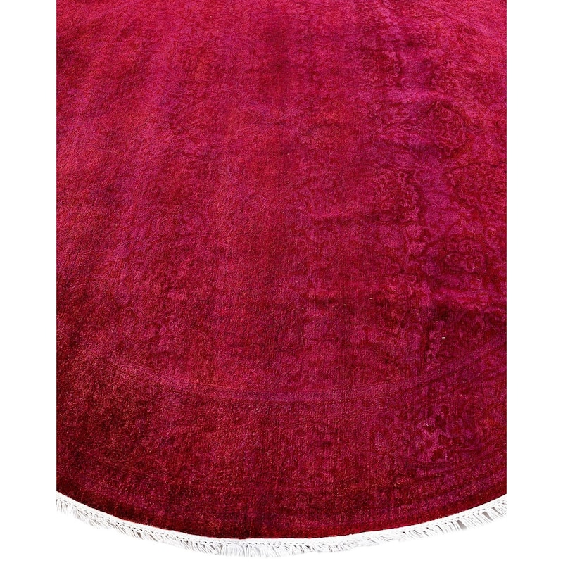 Fine Vibrance, One-of-a-Kind Hand-Knotted Area Rug - Pink, 6' 1" x 6' 1" - 6' 1" x 6' 1"