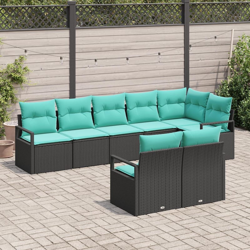 9 Piece Garden Sofa Set with Cushions - 113×48×27.2