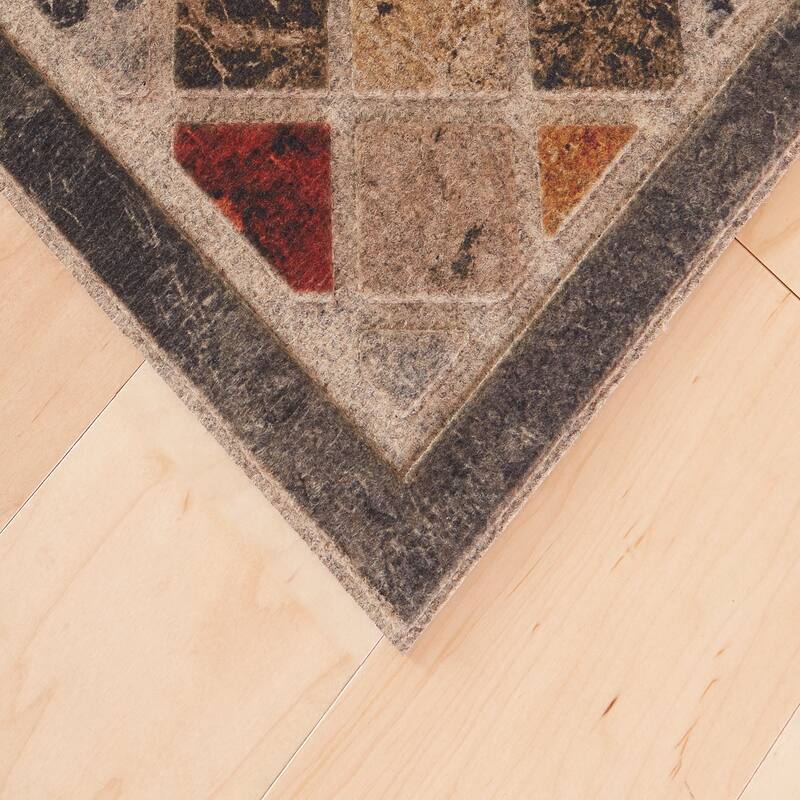 Mohawk Home Crosshatch Tile Welcome All Weather Recycled Rubber Door Mat - 2' x 4'