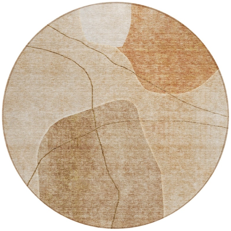 HomeRoots Abstract Transitional Rectangle Outdoor Rug