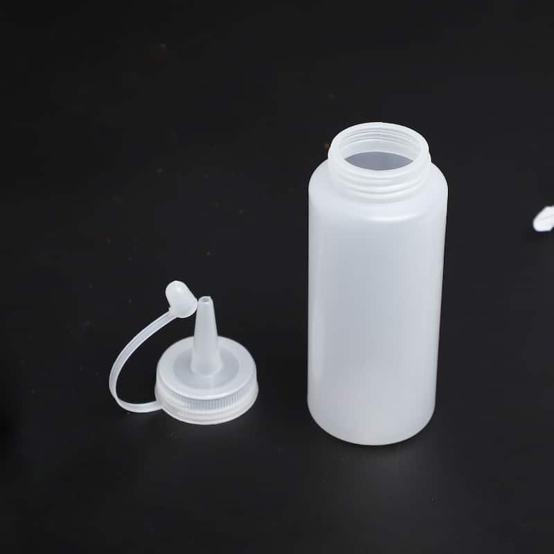 Squeeze Bottle Attached Oil Sauce Dispenser Nozzle Cap 200ml 2 Pcs - 6.3" x 2"(H*D)