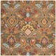 SAFAVIEH, Handmade Marietje Blossom French Country Wool Area Rug - 3' Square - Green/Multi
