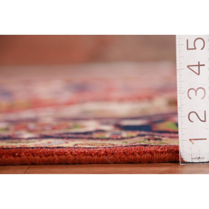 Hand Knotted Oriental 100% Wool Carpet Traditional Medallion Oranges & Rust Heriz (serapi) Area Rug - 12' 0'' X 8' 10''