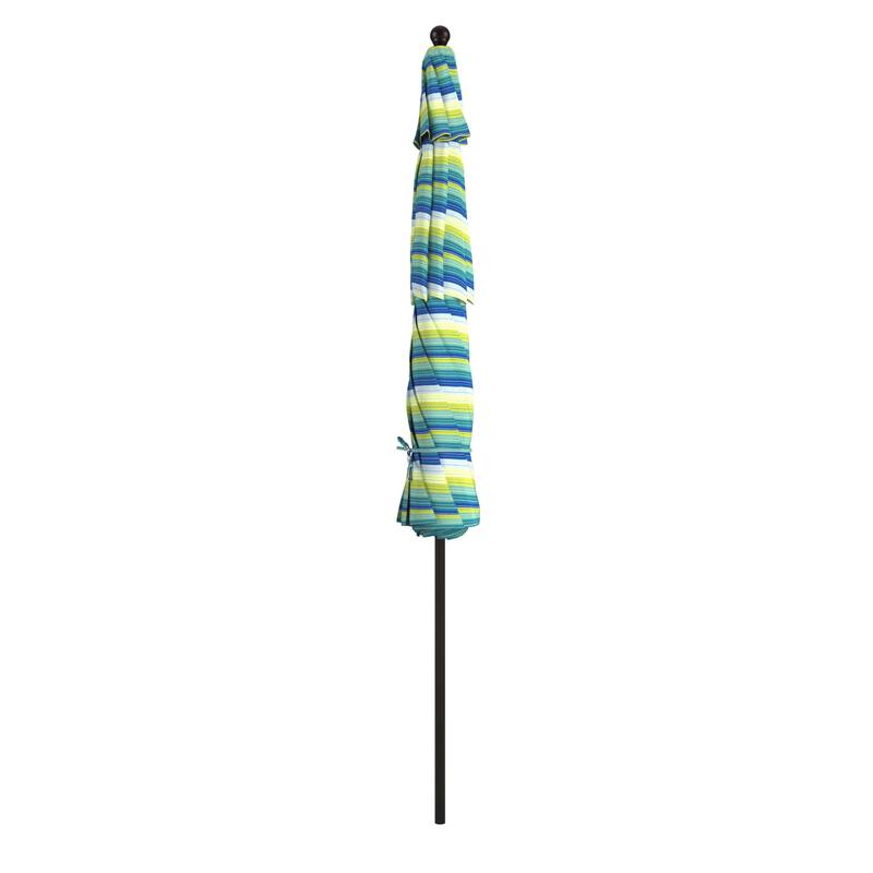 California Umbrella 11' Venture Series Patio Umbrella, Bronze Aluminum Pole Fiberglass Ribs Pulley Lift Sunbrella