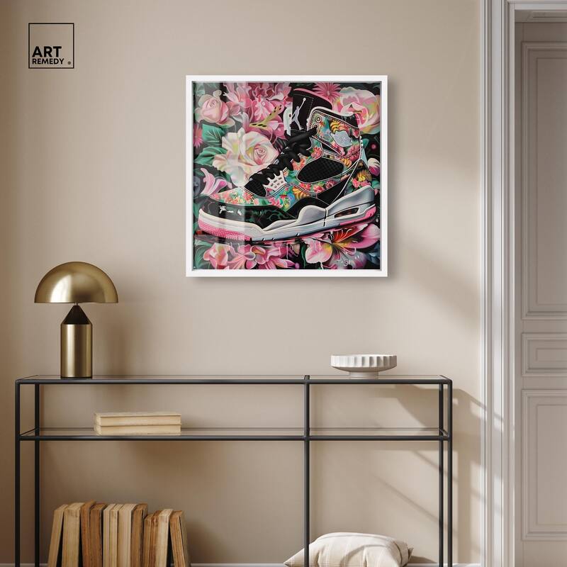 Hidden in Floral Bloom Sneaker Shadowbox by Art Remedy