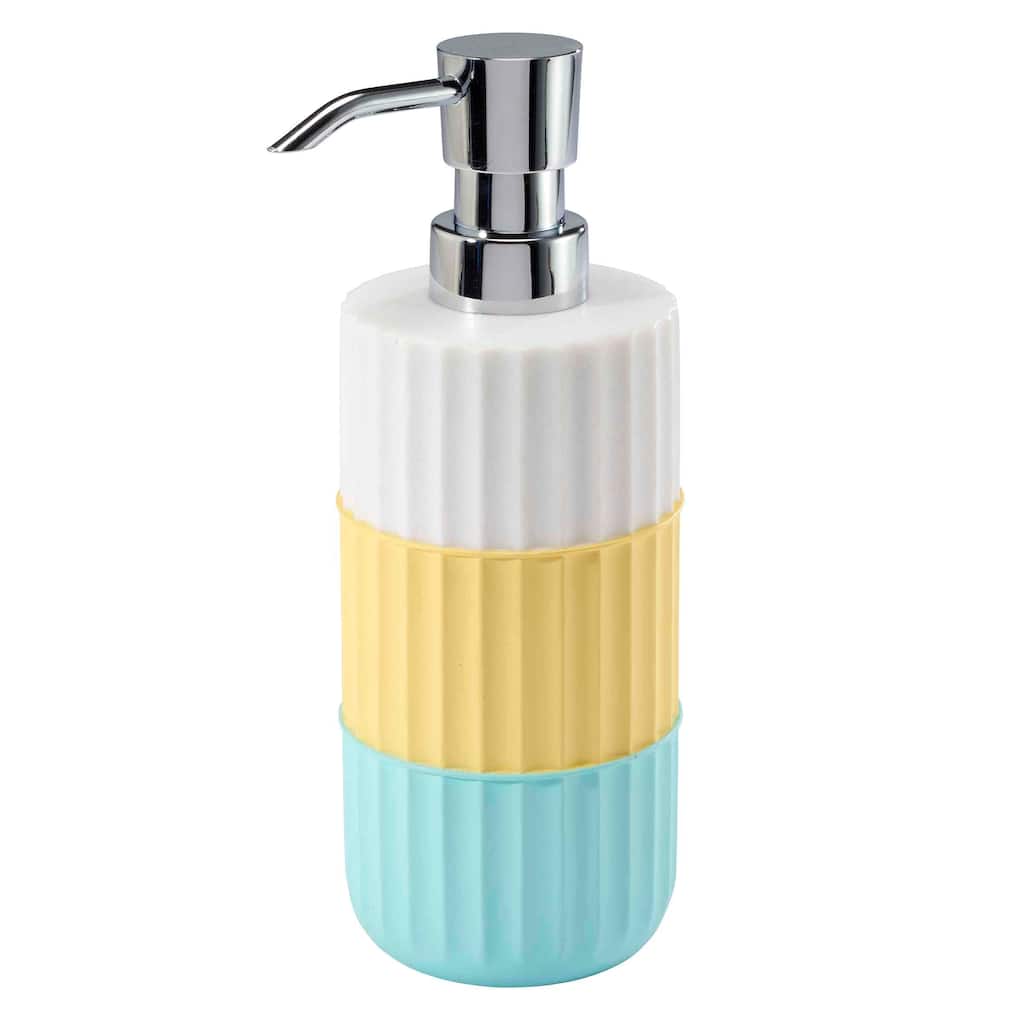 Izod Clubhouse Stripe Aqua Lotion Dispenser - Lotion Dispenser