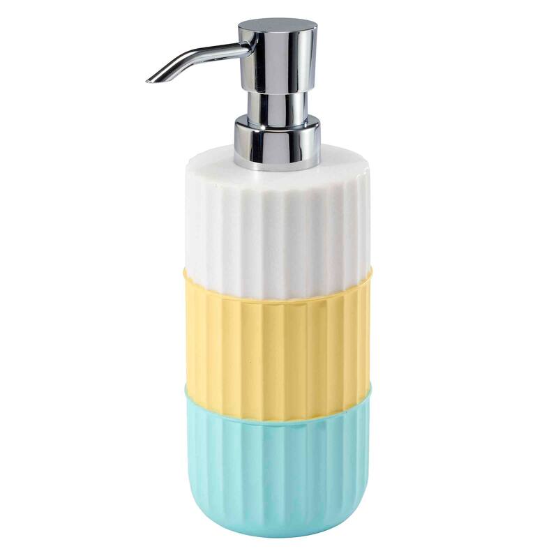 Izod Clubhouse Stripe Toothbrush & Lotion Dispenser Set - Bath Acc 2pc Set - TB, LP