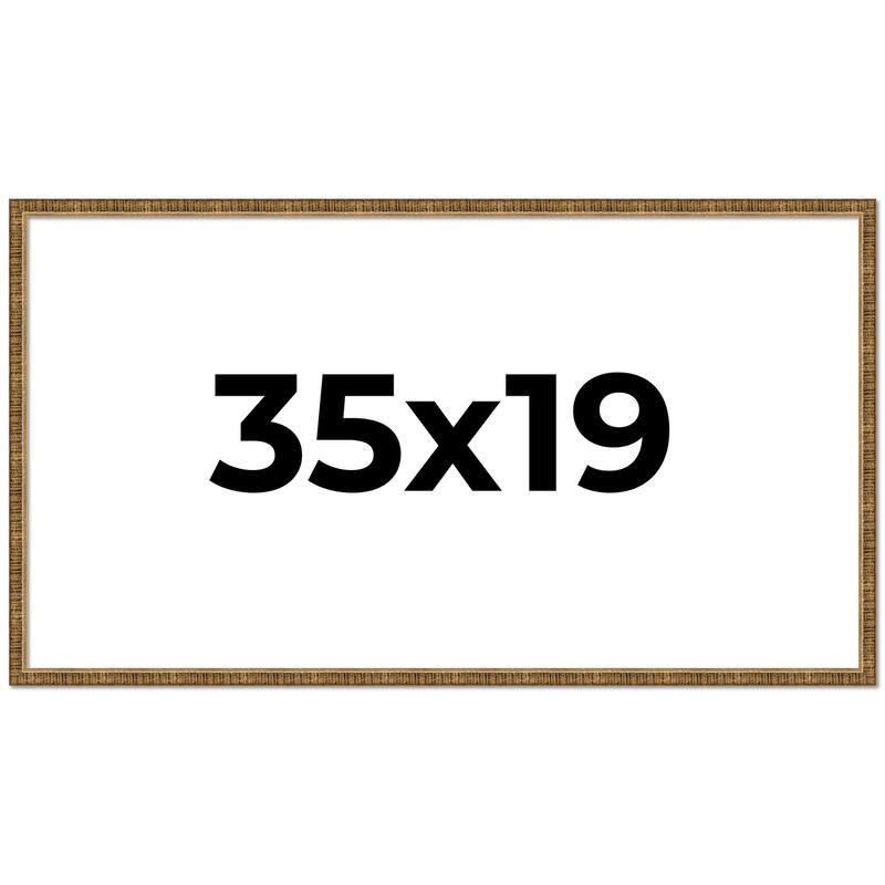 35x19 Frame Gold Solid Wood Picture Frame - Complete Modern Photo