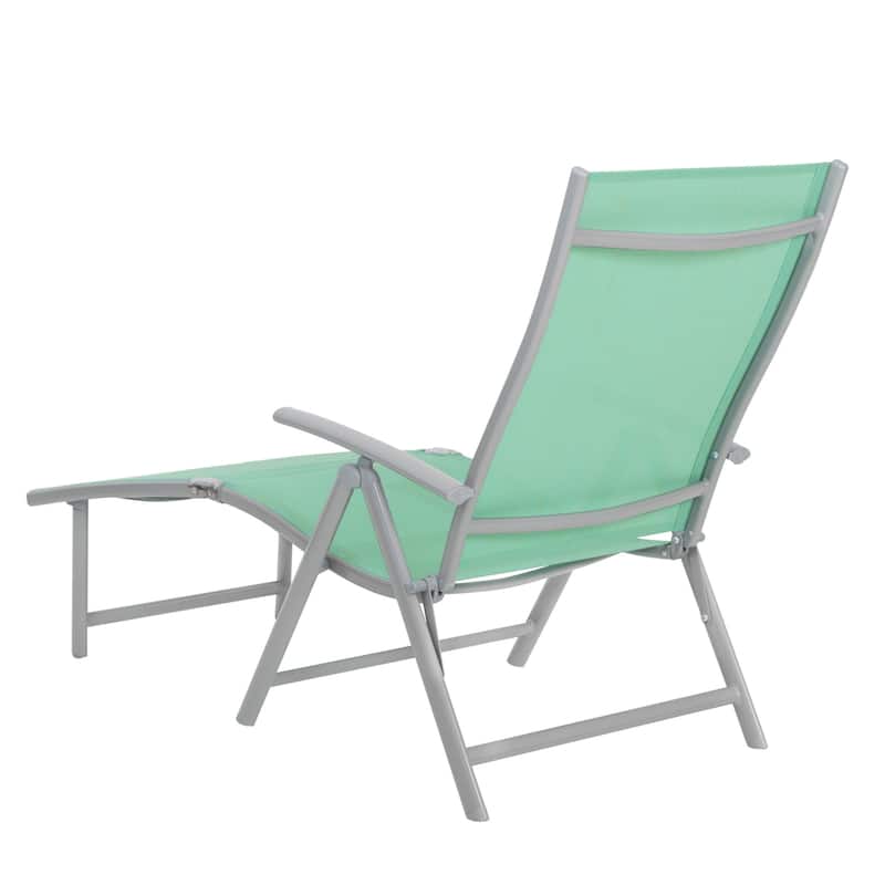 Pellebant 2PCS Adjustable Aluminum Patio Chaise Lounge Chair