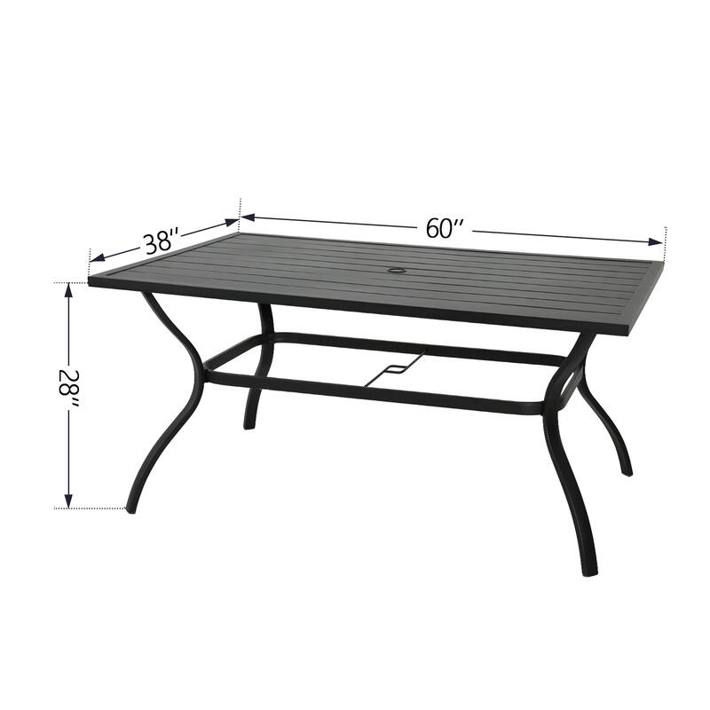6-Person Patio Outdoor Dining Table