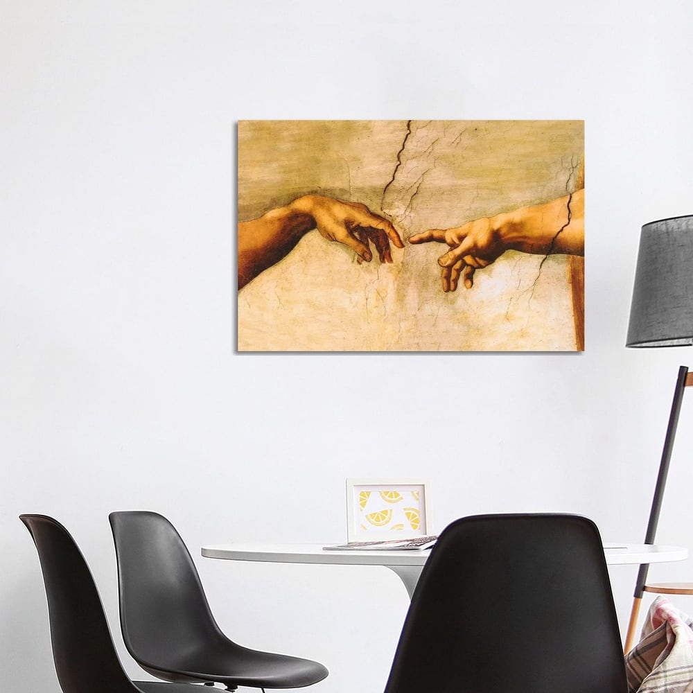 iCanvas "The Creation of Adam, C.1510" by Michelangelo Canvas Print