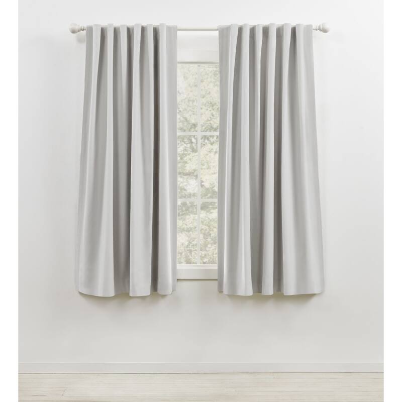 Lauren Ralph Lauren Waller Blackout Back Tab/Rod Pocket Single Curtain Panel - 52x63 - Silver