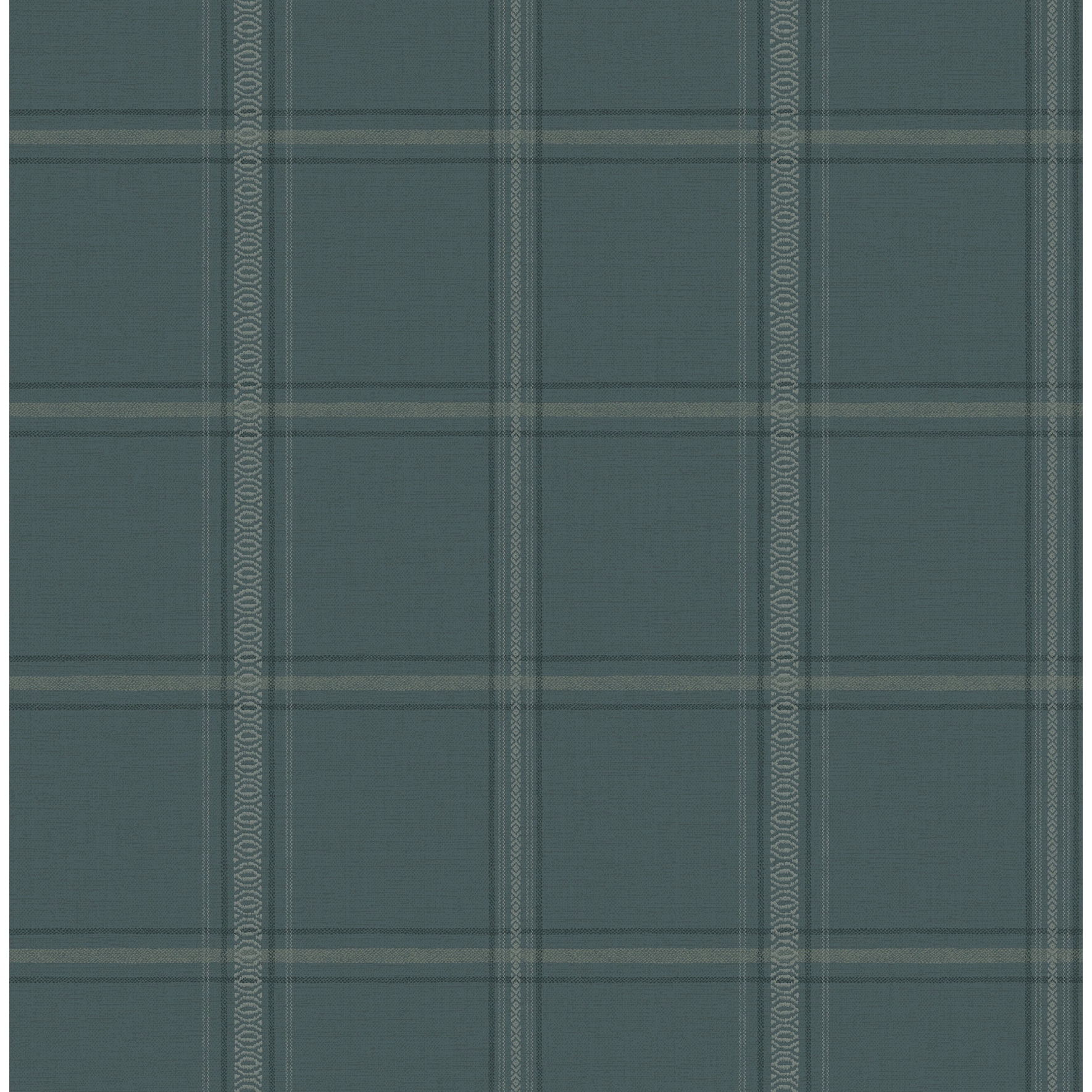 Chesapeake Auberge Teal Plaid Wallpaper