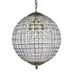 preview thumbnail 1 of 1, Elegant Lighting LD5026 Earlene 3 Light 16" Wide Crystal Pendant with Antique Bronze