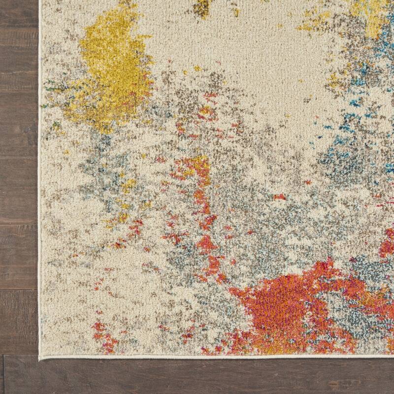 Juvu Power Loomed Abstract Modern Durable Area Rug By HomeRoots - 108' X '72' X '0.5