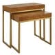 preview thumbnail 1 of 5, Uttermost Burl-esque Wooden Nesting Tables, Set of 2 - 24.5"W x 24.5"H x 12"D