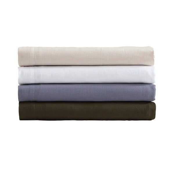 Calvin Klein Soho Solid Washed Cotton Sheet Set - Bed Bath