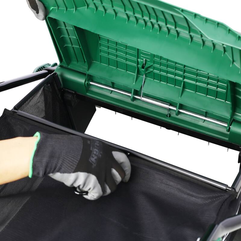 2-in-1 16" Electric Dethatcher, 15Amp Garden Scarifier Lawn Dethatcher - 44.5"Lx23.6"Wx40.9"H