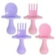 preview thumbnail 1 of 6, Grabease Baby Spoons Baby Led Weaning Supplies Toddler Forks, 2 Sets, Blush and Lavender