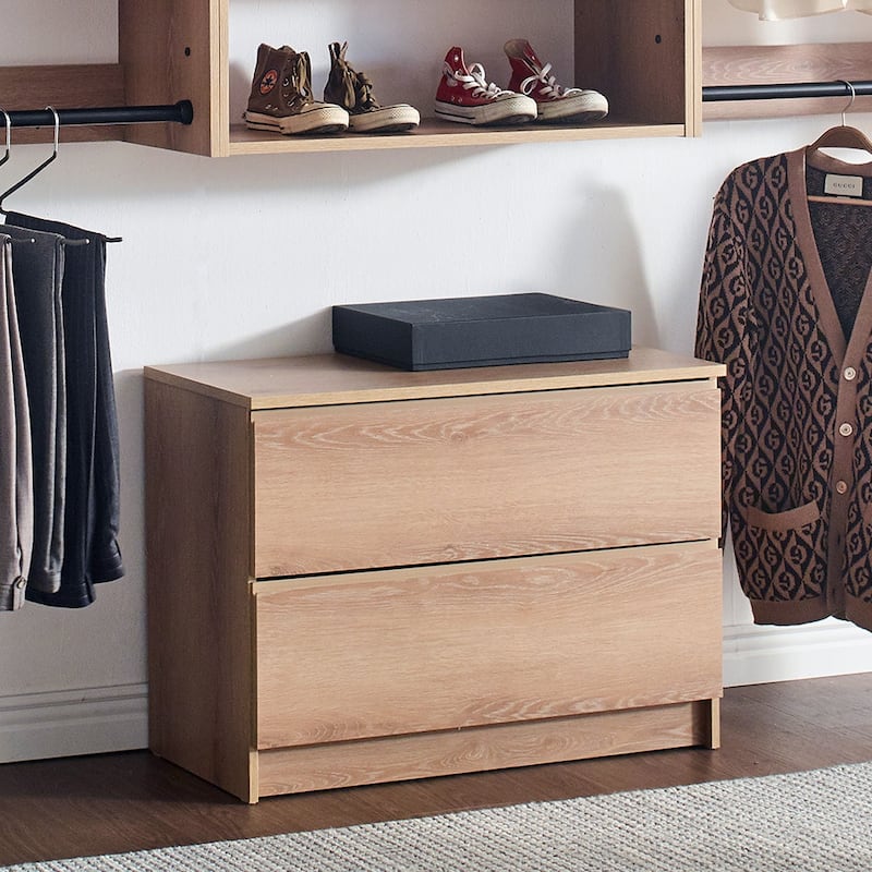Devi Wall Mounted Wood Closet System - 13.78"D x 94.49"W x 45.28"H