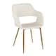 Option Cream Faux Leather/Gold Metal
