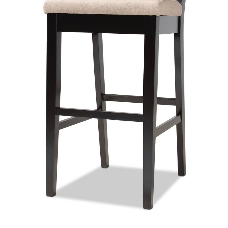 Gideon Modern and Contemporary 2-Piece Wood Bar Stool Set