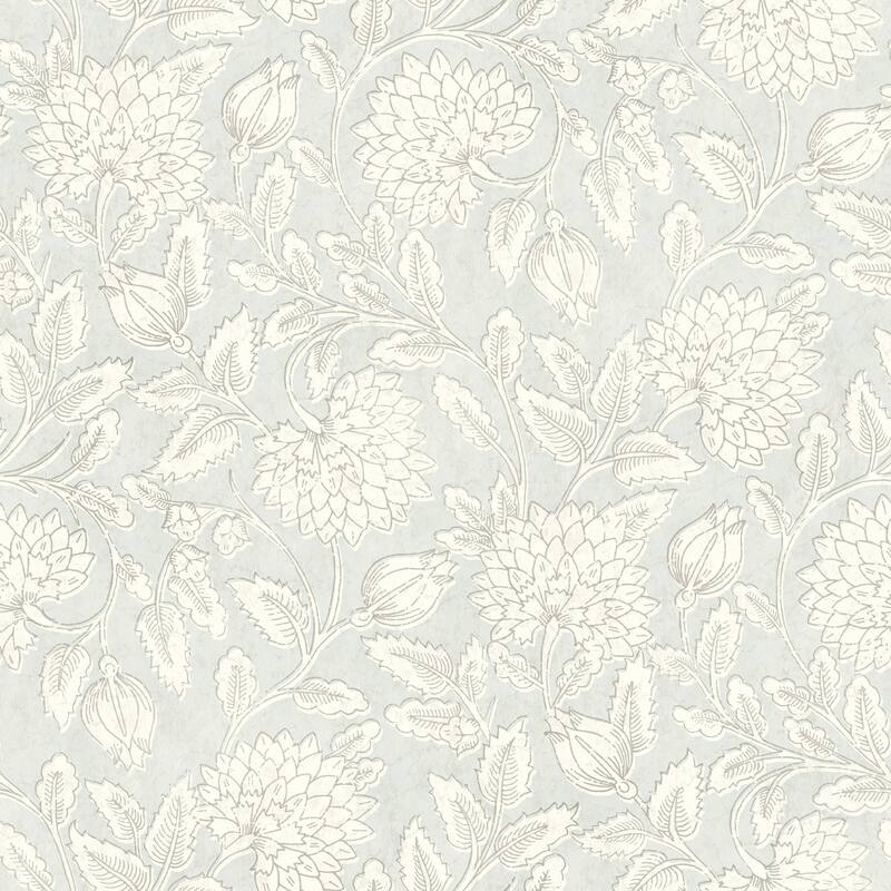 Chesapeake Vadouvan Light Blue Jacobean Trail Wallpaper