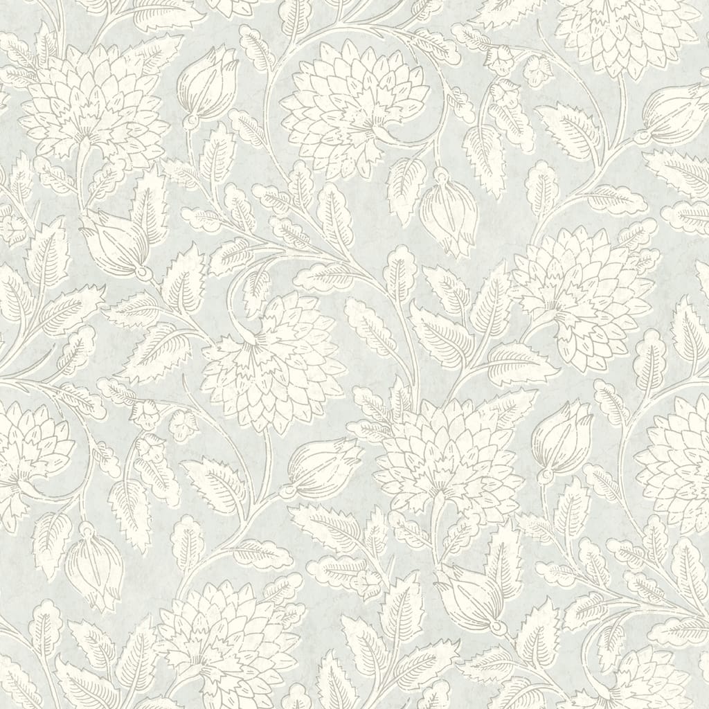 Chesapeake Vadouvan Light Blue Jacobean Trail Wallpaper